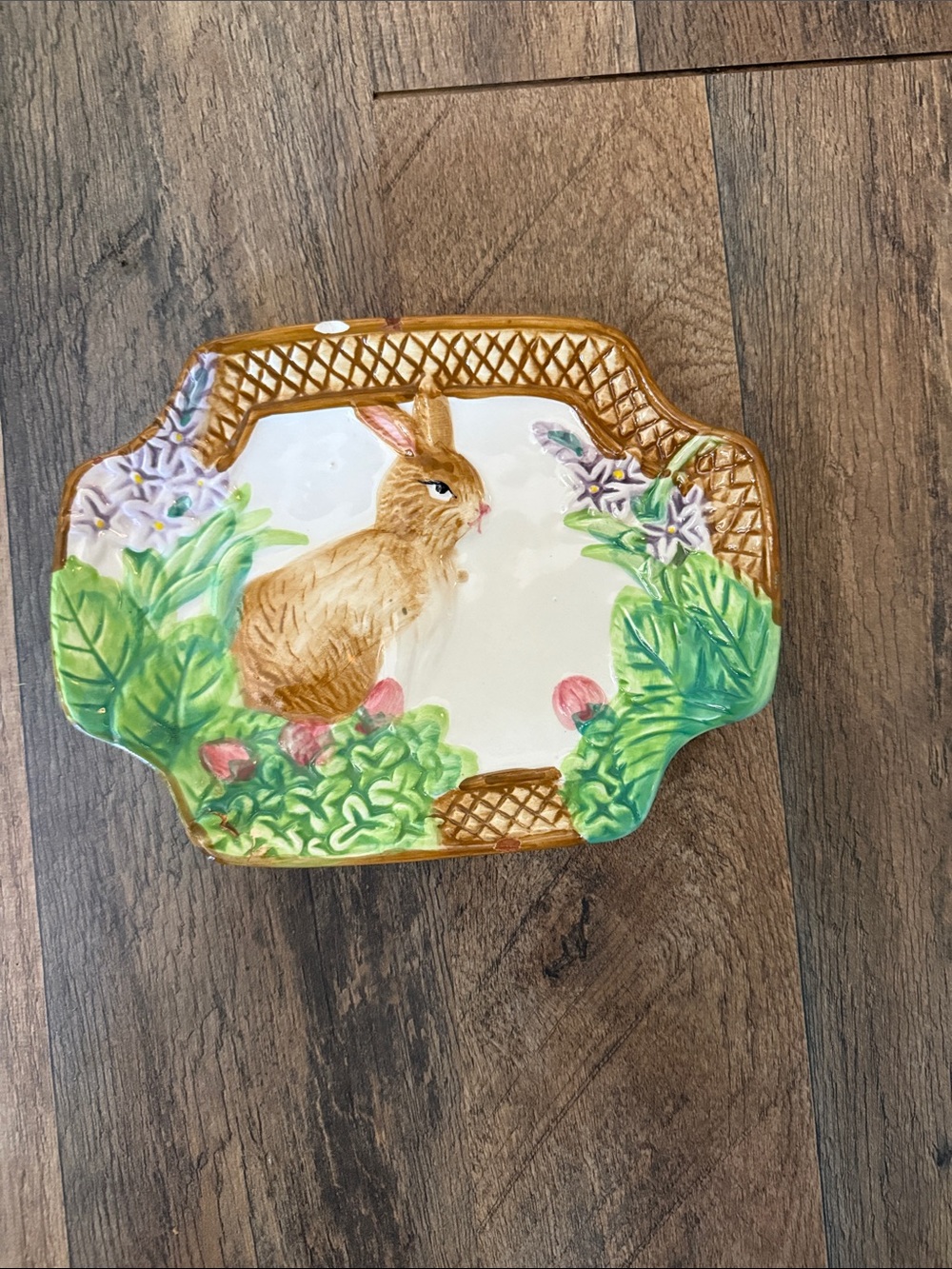 Vintage Royal Gardens spring bunny plate